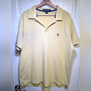 U.S. Polo Assn Ultimate Pique Polo Shirt- Size XXL Pale Yellow